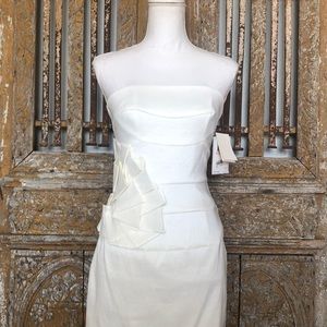 JESSICA MCCLINTOCK White Bridal Dress Strapless 2